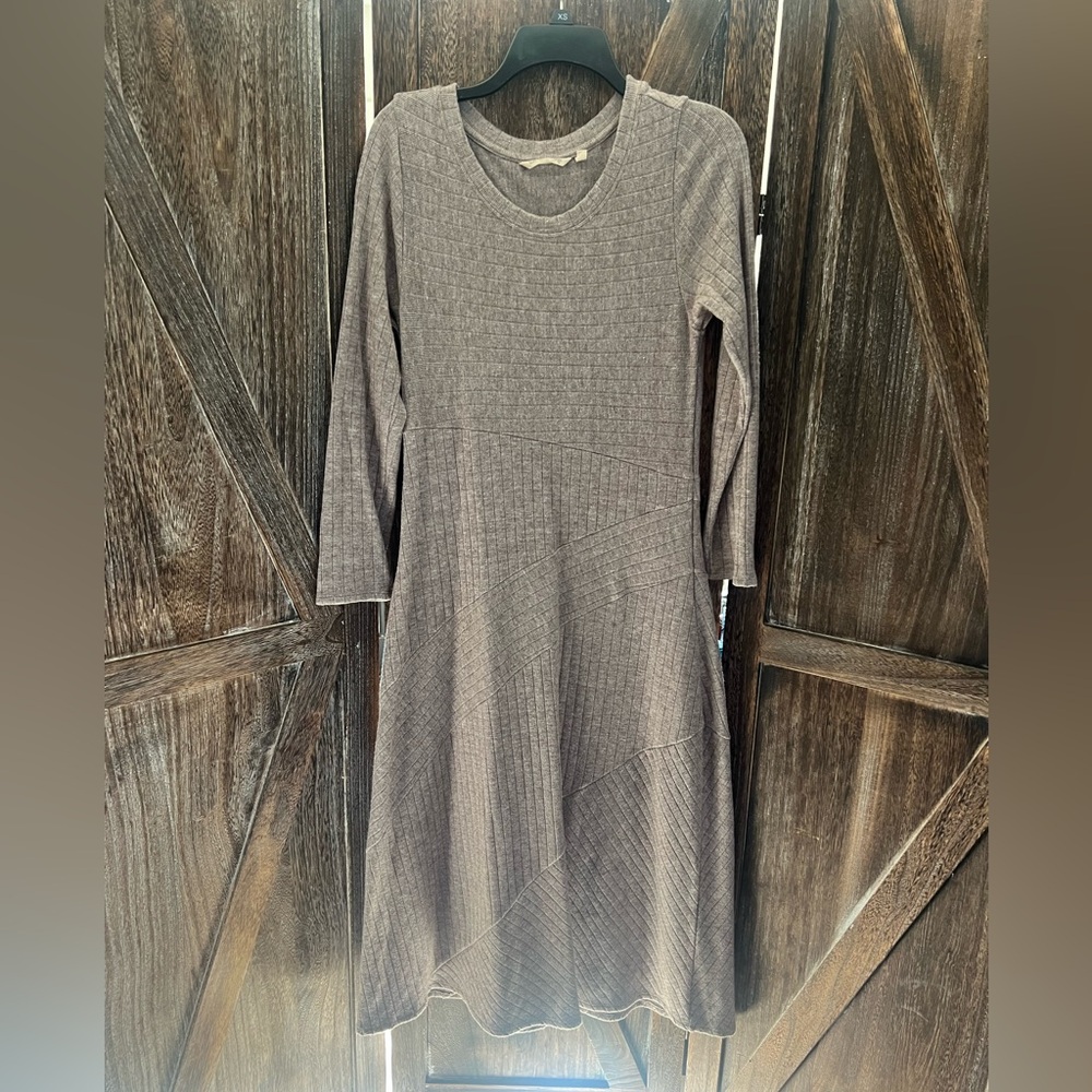 Brown Long Sleeve Women's Dress